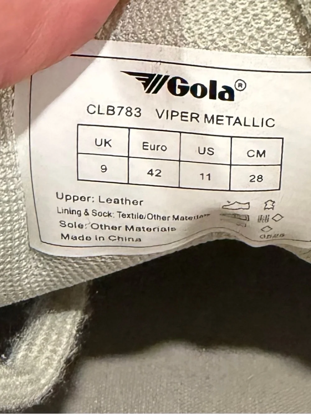 Gola Viper Metallic Gold Off White Gum Sneakers Women’s US 11 EU 42 Leather